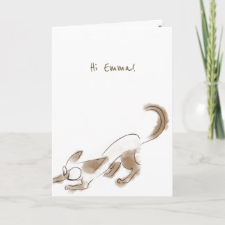 carte de vœux de chaton siamois Art Saison