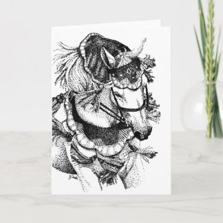 Carte de voeux de cheval arabe vierge