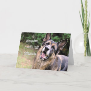 Carte de voeux de chien berger allemand amusant