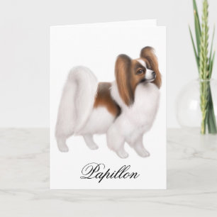 Carte de voeux de chien de Papillon