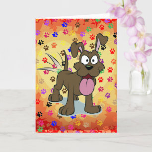 Carte de voeux de chien heureux