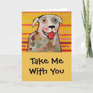 Carte de voeux de chien heureux