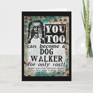 Carte de voeux de chien Walker - Funky Vintage Ret
