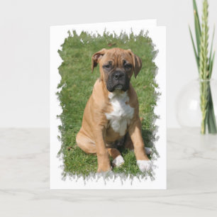 Carte de voeux de chiot de boxeur