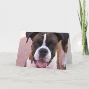 Carte de voeux de chiot de boxeur