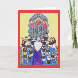 Carte de voeux de choeur de l'église des enfants