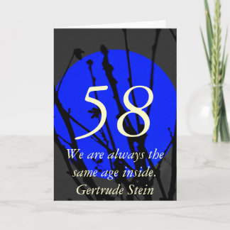 Carte de vœux de citation d'anniversaire 58 ans