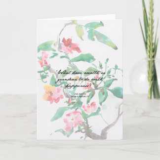 Carte de voeux de citation de roses d'aquarelle de