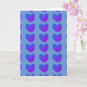 Carte de voeux de coeur violet