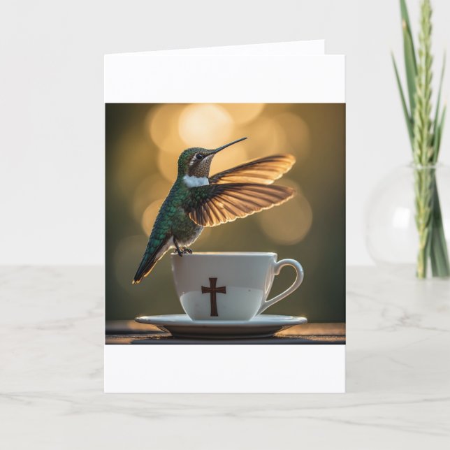 Carte de vœux de colibri (Devant)