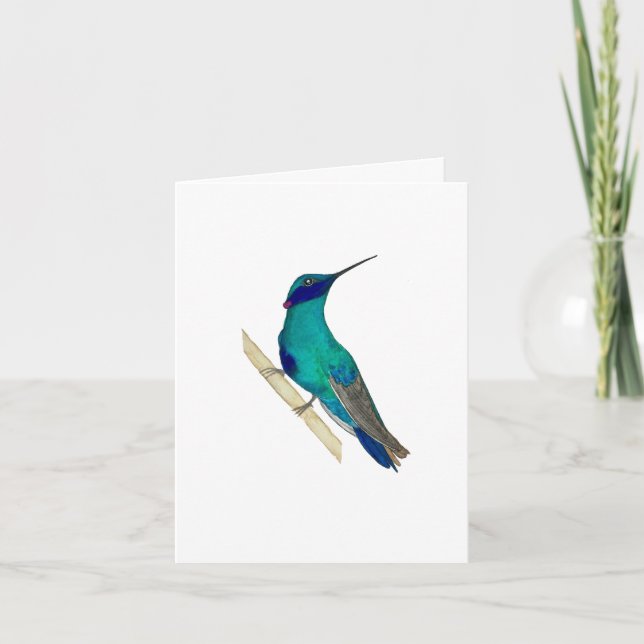 Carte de voeux de colibri (Devant)