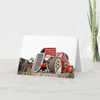 Carte de voeux de Collector Voiture Vintage Rouge