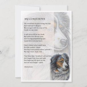 Carte de voeux de Collie Chien Comforter Poésie