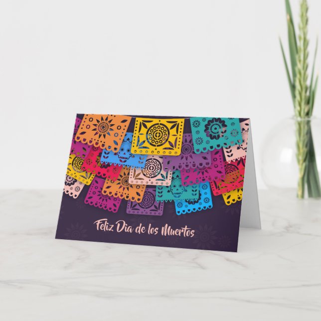 Carte de voeux de Colorful Dia de Muertos Banners (Devant)