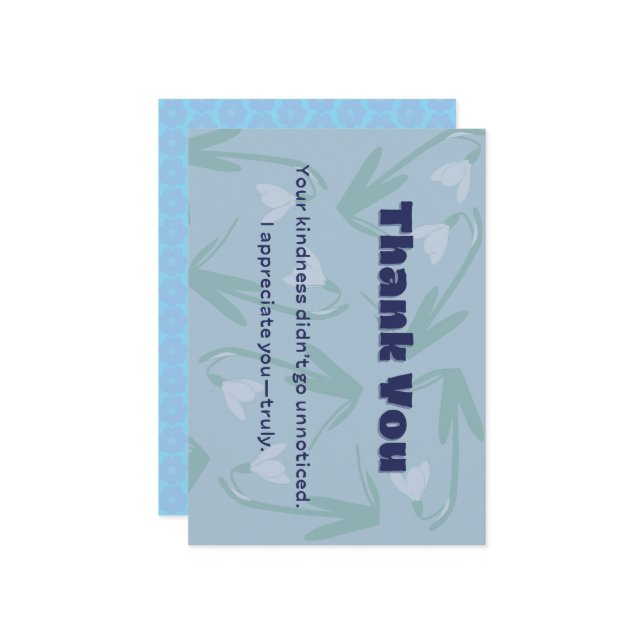 Carte de voeux de conception carte de remerciement (Devant/Arrière en situation)