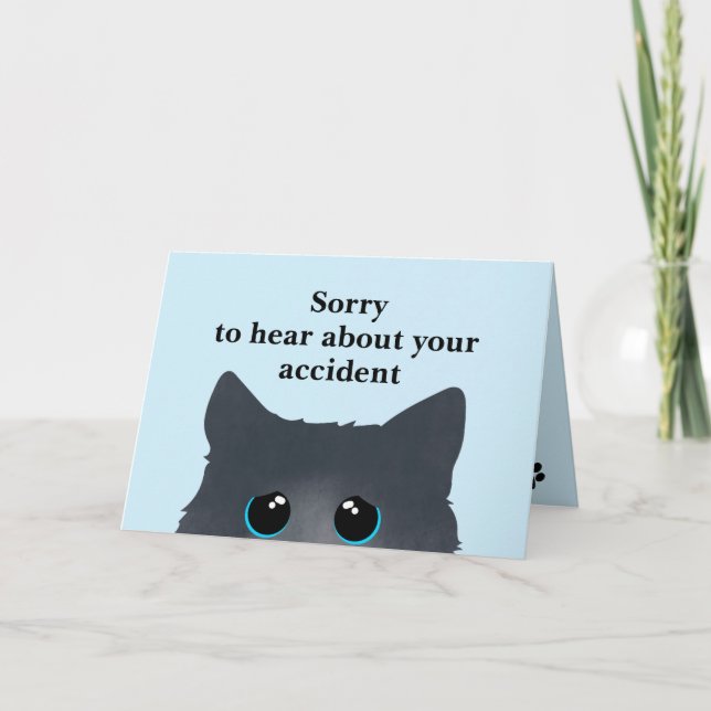 Carte de voeux de conception de chats triste (Devant)