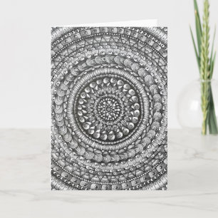 Carte de vœux de conception de mandala d'art origi