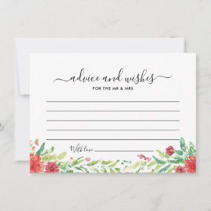 Carte de vœux de conseils pour invités de mariage 
