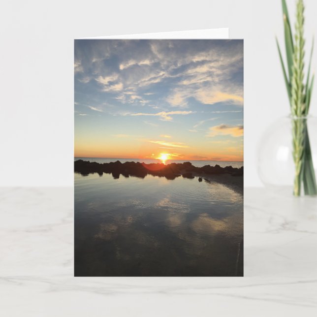 carte de voeux de coucher de soleil de floride (vi (Devant)