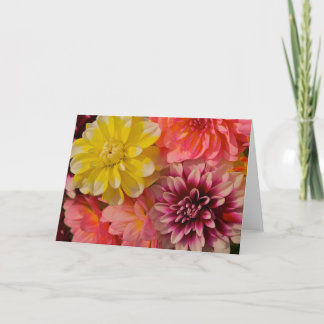 Carte de voeux de dahlia