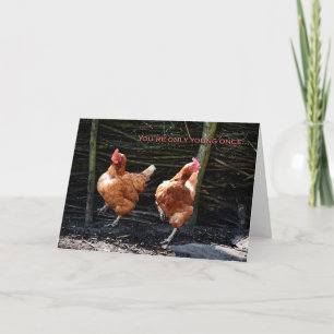 Carte de voeux de danse de poulet