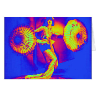 Carte de vœux de danse en couleur
