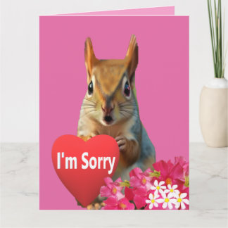Carte de voeux de demande de pardon Squirrelly Swe