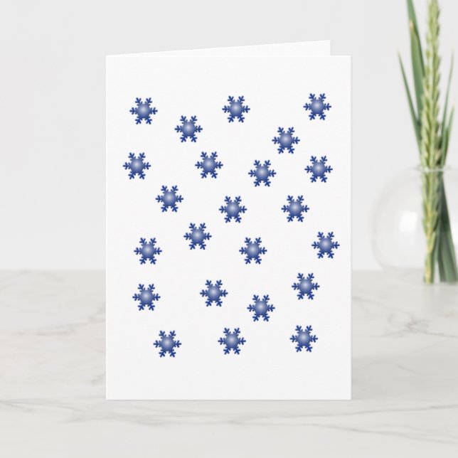 Carte de voeux de démarrage de flocon de neige ble (Devant)