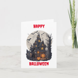 Carte de voeux de design Halloween effrayant