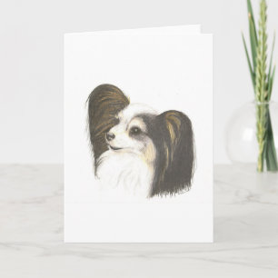 Carte de voeux de dessin au crayon de chien de