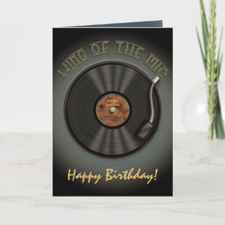 Carte de voeux de disque vinyle de LP de karaoke