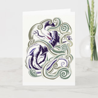 Carte de voeux de dragon de vent