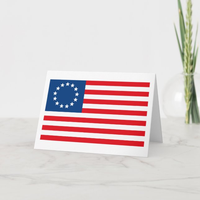 Carte de voeux de drapeau de Betsy Ross (Devant)