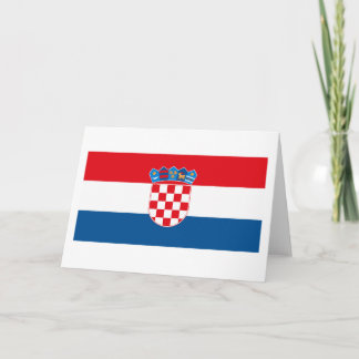 Carte de voeux de drapeau de la Croatie