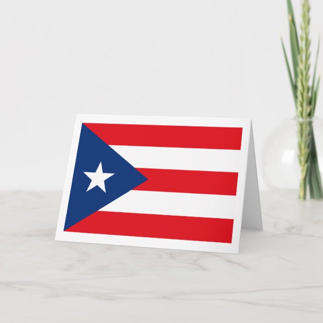 Carte de voeux de drapeau de Porto Rico (Devant)