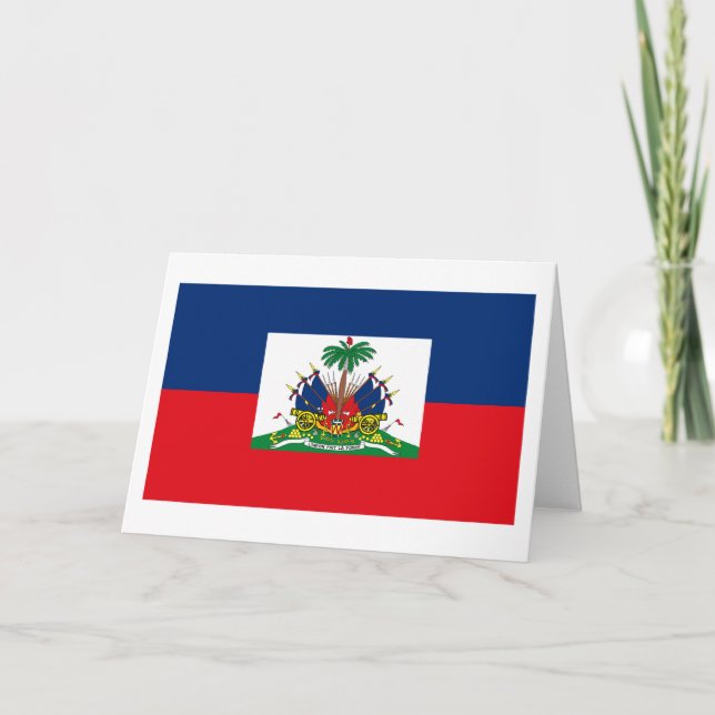 Carte de voeux de drapeau du Haïti (Devant)