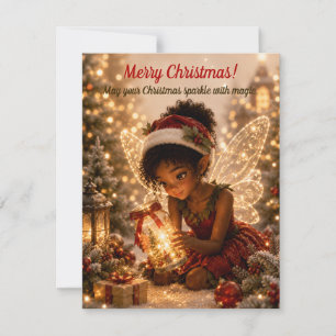 Carte de vœux de fée de Noël - Fêtes magiques