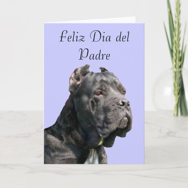 Carte de voeux de Feliz Dia del Padre Cane Corso (Devant)