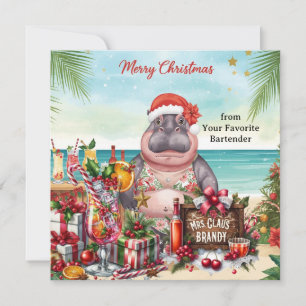Carte de vœux de fête de cocktail de Noël