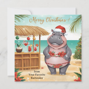 Carte de vœux de fête de cocktail de Noël