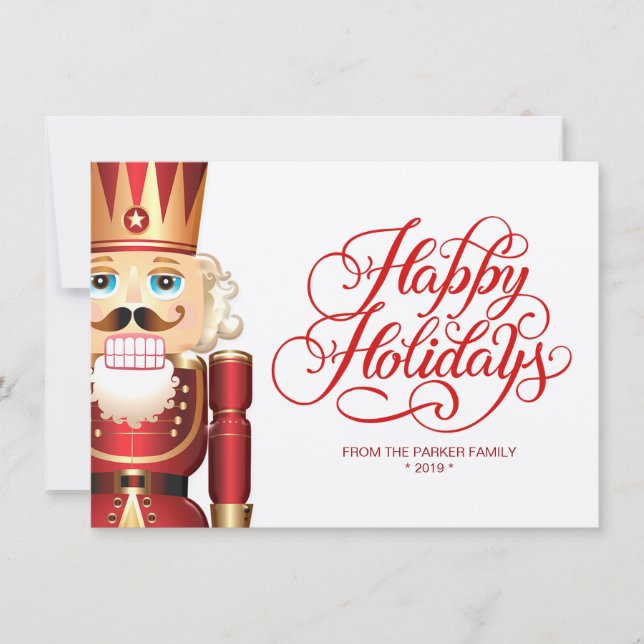 Carte de vœux de fête de Noël Casse-Noisette (Devant)