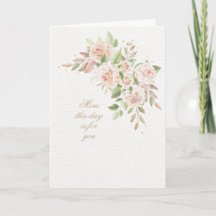 Carte de vœux de fête des mères au croissant de ro