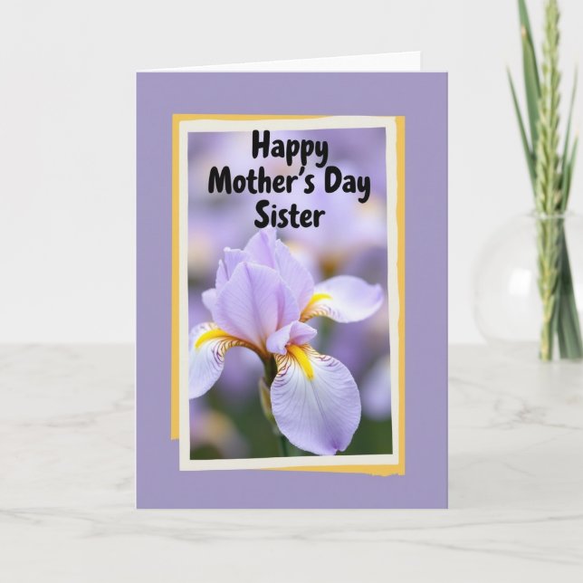 Carte de voeux de fête des mères Iris (Devant)