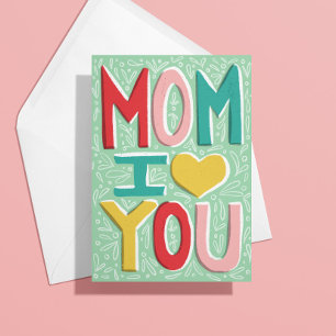 Carte de vœux de fête des mères pour maman