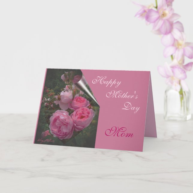 Carte de vœux de fête des mères Rose rose (Orchidée)