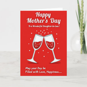 Carte de vœux de fête des mères Ruby Red Cheers