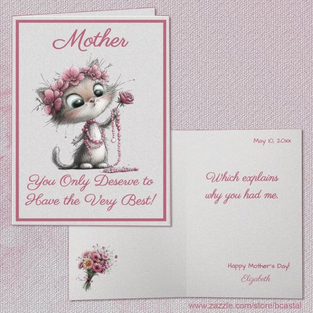 Carte de vœux de fête des mères Très Mignons Chats (Créateur téléchargé)
