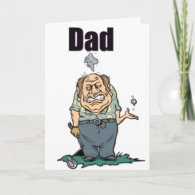 Carte de voeux de Fête des pères de papa de golf à (Devant)