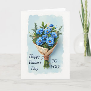 Carte de vœux de Fête des Pères florale