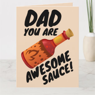 CARTE DE VŒUX DE FÊTE DES PÈRES SAUCE GÉNIALE PAPA